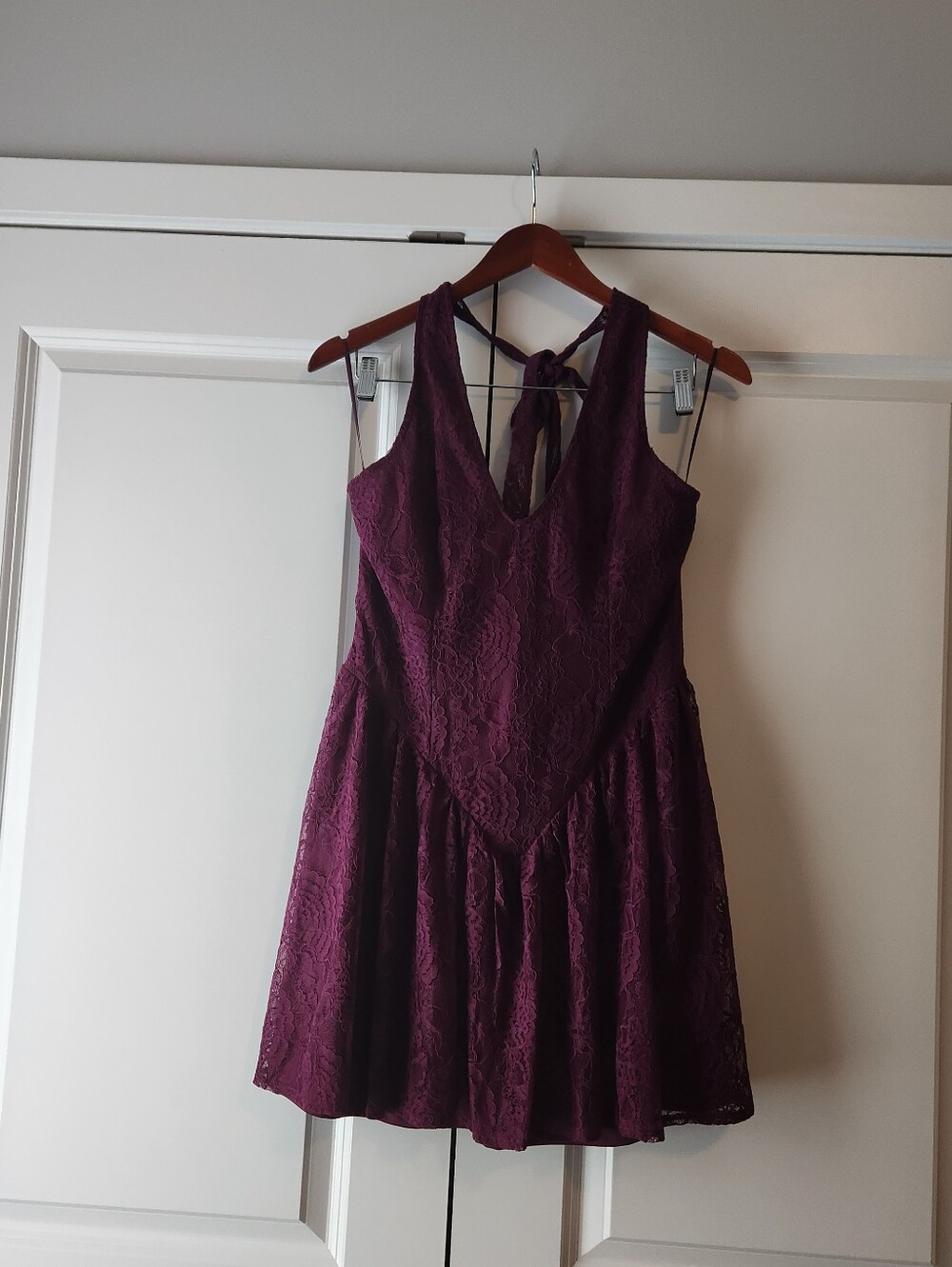 Boohoo Halter Lace Dress